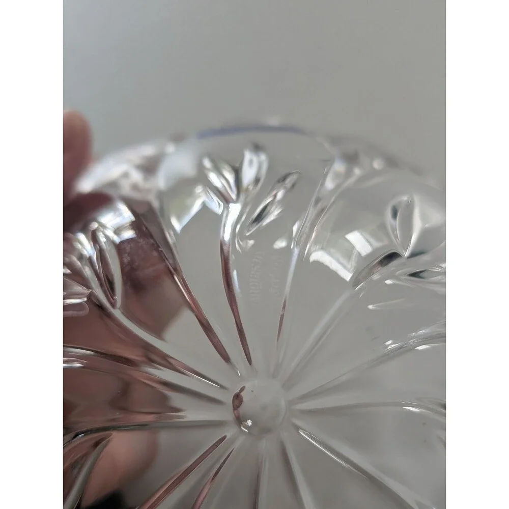 Marquis By Waterford Clear Glass Crystal Bowl Sweet Memories Floral Candy Dish
